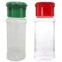 10/25PCS 100ML Clear Plastic Spice Jars with Red/Green Cap, Bottles Containers Spice Containers Spice Bottles Seasoning Organizer Salt Pepper Seasoning Jar With Rotating Lid Sendk