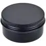 TMO 3oz 90g Aluminium Töpfe Runde Metall Dose Behälter Schraubverschluss Stahl Dose Behälter Kosmetik Probenbehälter Teebehälter Große Lebensmittel Lagerung Metall Stahl Dose Gläser Kerzen Reisebehälter (Schwarz, 20 Stück)