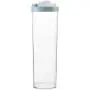 HOMELUNY Pack of 2 Kitchen Storage Jars Cereal Crisper Moisture Proof Plastic Storage Box Airtight Jars(Blue + Pink) for Candy, Cookie, Rice, Sugar,Flour,Snacks Keeping Food Dry & Fresh