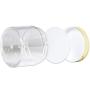 Beauticom 2 oz./ 60 Grams/ 60 ML (Quantity: 6 Packs) Thick Wall Round Clear Plastic LEAK-PROOF Jars Container with GOLD Lids for Cosmetic, Lip Balm, Lip Gloss, Creams, Lotions, Liquids