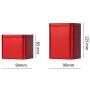 Square Solid Color Tea Cans Candy Box Tea Coffee Can Container Tinplate Gift Box (Red)