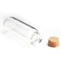 3080MM 40ML Glass Bottle Wishing Bottle Empty Sample Storage Jars with Cork Stoppers - Transparent