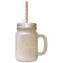 Yellow I Have A Missionary In The Frosted Glass Mason Jar With Straw
