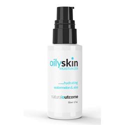 Oil Free Facial Moisturizer for Oily Skin - By Natural Outcome Skincare - Watermelon & Aloe Vera Hydrating Lotion w/Hyaluronic Acid - 1.7 oz