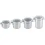 yHRgETLD Stainless Steel Food Storage Containers Cereal Containers with Easy Lock Lids Airtight Sealed Can Coffee Bean Sugar Tea Jar Storage Container Height 7.5cm 5 Inches yHRgETLD Stainless Steel Food Storage Containers Cereal Containers with Easy Lock Lids Airtight Sealed Can Coffee Bean Sugar Tea Jar Storage Container Height 7.5cm 5 Inches