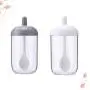 UPKOCH 2pcs Seasoning Bottle Glass Transparent Empty Storage Jars Jars with Spoon for Kitchen Restaurant Home UPKOCH 2pcs Seasoning Bottle Glass Transparent Empty Storage Jars Jars with Spoon for Kitchen Restaurant Home