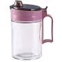 Kitchen Food Storage Jar Airtight Food Storage Kitchen Glass Jar Moisture-Proof Home Multi-Purpose Jam Bottle Cruet Glass Oil Bottle Oil Bottle Vinegar Bottle, (Color : 550ml Purple)