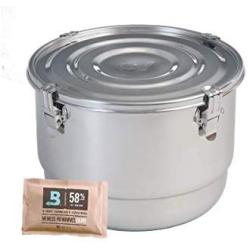 8-Liter Commercial CVault Container - 10" x 7" - Includes Two 60g Boveda Humidipaks