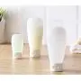 6er Set (100ml /3,4oz) Klare, Nachfüllbare Plastik-Soft-Tube-Squeeze-Behälter Make-up-Behälter für Shampoo, Gesichtsreiniger, Körpercreme, Badezusätze – Umkehrbare, Split-Behälter.