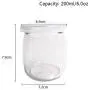 Sunormi 200ml Pudding Yogurt Glass Jars With Plastic Lids 6oz,Pack of 3 Sunormi 200ml Pudding Yogurt Glass Jars With Plastic Lids 6oz,Pack of 3