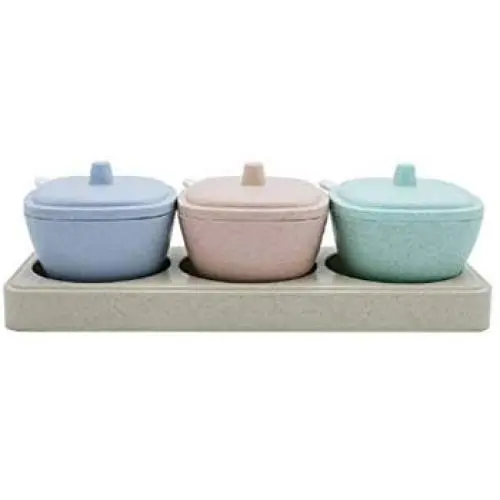 Mini Spice Jars Kitchen supplies Nordic creative seasoning jar three seasoning box