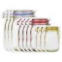 10pcs/lot Reusable Mason Jar Bottles Bags Nuts Candy Cookies Bag Fresh Food Storage Bag Snacks Zipper Sealed Kitchen Organizer,10 pieces