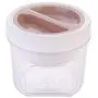 Transparent Storage containers with lid, Pp Plastic Sealed jar Regular Mouth Pack of 3-B