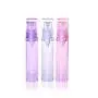 6er Pack 10ml/0.3oz Kunststoff Airless Pump Lotion Flasche Leere Nachfüllbare Vakuumflasche mit Pumpenkopf und Klare Deckel Kosmetik Probenbehälter Dosierflasche für Emulsion Gesichtscreme Lotion (Pink)