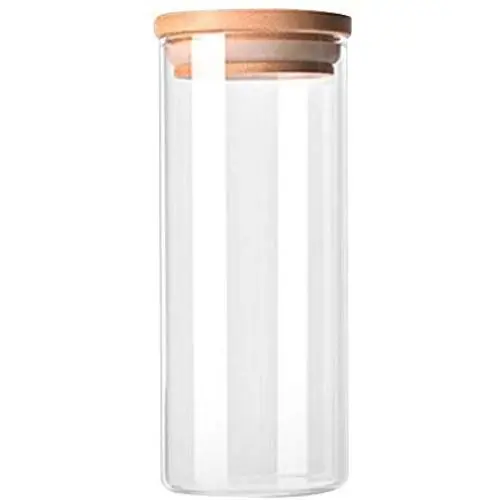 Windwinevine Transparente Hochborosilikatglas Küchen Lagerflasche Lagerbehälter Lebensmittel Süßigkeiten Biskuit-Organizer Vorratsglas Behälter Sortierglas Dosenbehälter – Ideal für die Organisation im Küchentisch.