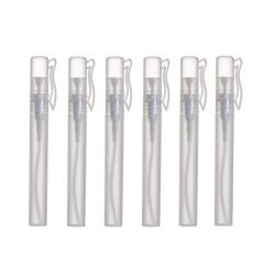 XINGZI 6Pcs 10ml 1/3oz Mini Portable Pen Perfume Bottle Spray Bottle Small Sample Empty Refillable Containers Fragrances Atomizer Bottles Transparent Plastic Pen Shape Travel Set