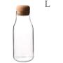 Cork Glass Bottle Jar Heat Resistant Milk Juice Bottle Transparent Storage Can Sealed Tea Coffee Storage Tank Glass Jar,L