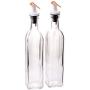 Kitchen Food Storage Jar Airtight Food Storage Kitchen Glass Jar Moisture-Proof Home Multi-Purpose Jam Bottle Cruet 2 Bottles Of Glass Leakproof Oil Bottle (Color : Orange 500ml)