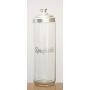 Italo Ottinetti Glass Jar with Dull Aluminium Lid 2 Litre Spaghetti, Metallic, one Size