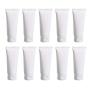 20PCS White Plastic Refill Cosmetic Soft Tubes Leakproof Makeup Travel Packing Vials Bottles with Flip Cover Sample Storage Containers Dispenser for Cleanser Shampoo Toiletries(50ml/1.7oz)