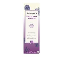 Aveeno Absolutely Ageless 3-in-1 Anti-Wrinkle Eye Cream for Fine Lines & Wrinkles, Crows Feet, & Under-Eye Puffiness, Antioxidant Blackberry Complex, Hypoallergenic, Non-Greasy, 0.5 oz