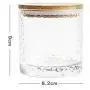 Glass Storage Jar with Wooden Cover Sealed Jar Kitchen Food Multigrain Coffee Bean Tea Storage Tank,M Glass Storage Jar with Wooden Cover Sealed Jar Kitchen Food Multigrain Coffee Bean Tea Storage Tank,M