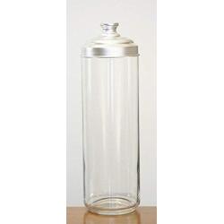 Italo Ottinetti Glass Jar Dull Aluminium Lid 2 Litre, High 30 Aluminum, Metallic, One Size