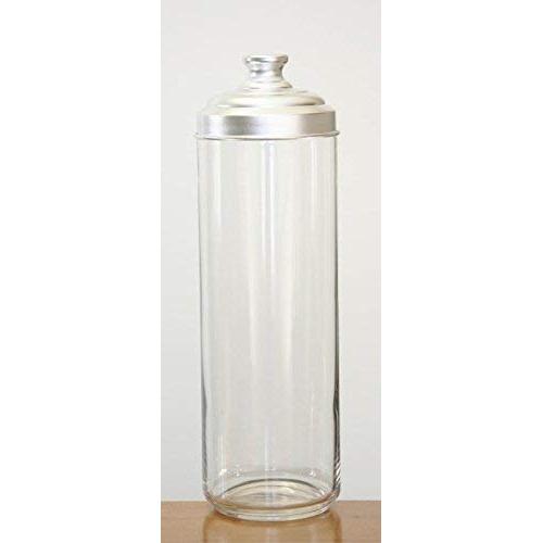 Italo Ottinetti Glasbehälter mit stumpfer Aluminiumdeckel, 2 Liter, Höhe 30 Aluminium, Metallic, Einheitsgröße