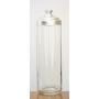 Italo Ottinetti Glasbehälter mit stumpfer Aluminiumdeckel, 2 Liter, Höhe 30 Aluminium, Metallic, Einheitsgröße