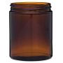 6 oz Amber Glass Squat Jars (Black Cap) Case 12 by Berlin Packaging