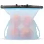 Améliorez vos sacs réutilisables en silicone – Organisateur pliable étanche pour liquides alimentaires avec fermeture éclair – Sacs de conservation et de cuisine – pour lait, viande, légumes, surgelés, collations (Bleu) Améliorez vos sacs réutilisables en silicone – Organisateur pliable étanche pour liquides alimentaires avec fermeture éclair – Sacs de conservation et de cuisine – pour lait, viande, légumes, surgelés, collations (Bleu)