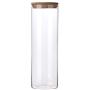 Hemoton Glass Food Jar With Lid, Clear Canister Container Kitchen Food Containers For Kitchen Storage, For Grains, Seeds, Coffee, Flour, Sugar,Tea Coffee Spice Candy(1800ml)