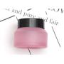 2PCS 50ml/1.7oz Empty Refillable Pink Glass Cream Jar Tins with Screw Cap and Inner Pad Cosmetic Container Pot Storage Holder Sample Package for Cream Lotion Lip Balm Ointments Eye Shadow