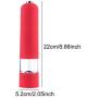 JUSTDOLIFE Pepper Grinder Salt Shaker Plastic Battery Operated Pepper Mill Salt Grinder for Home