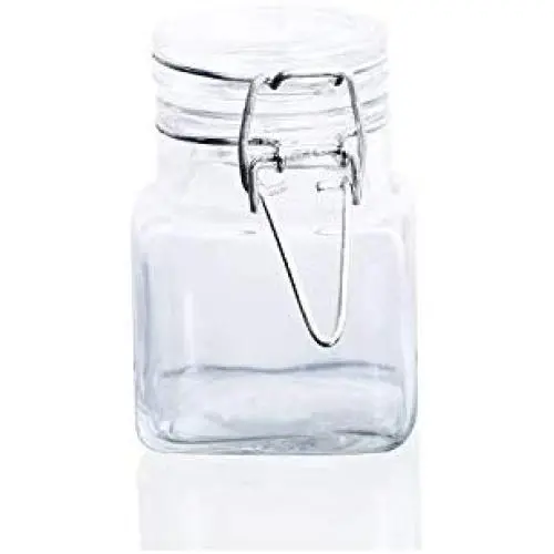 3/6/9/12/15 Stück 3 Oz Airtight Quadratische Glasbehälter mit Dichtung und Schraubdeckel – Ideal für Küche, Gewürze, Kräuter, Öl