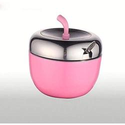 Spice Boxes Cooking Tools Colorful Apple Shape Kitchen Accessories Stainless Steel Seasoning Box Spice Jar Storage Containers Condiment bottles (Color : Pink)