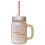 Maroon Every Great Journey Begins With Single Step Frosted Glass Mason Jar With Straw