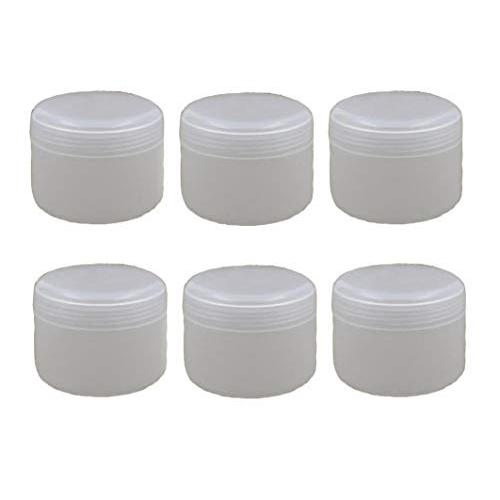 8 Oz (250g) Empty Refillable Makeup Jar Pot Face Cream Lotion Cosmetic Container with Inner and Dome Lid(Pack of 6)