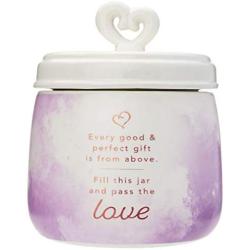 Precious Moments 191443 Sharing Jar, Cream/Rose Gold/Purple
