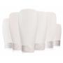 6PCS 100ml White Empty Refillable Travel Plastic With Flip Cap For Cosmetic Body Hand Lotion Shampoo Squeeze Bottle (100ml)