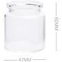 Glass Jars Bottles With Cork Stoppers 4750MM 50ML Glass Bottles Wishing Bottle Empty Sample Storage Jars with Cork Stoppers - Transparent
