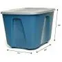 Conteneur de stockage HOMZ 18 Gallons, Base Bleu, Couvercle Argent, Pack de 4 Conteneur de stockage HOMZ 18 Gallons, Base Bleu, Couvercle Argent, Pack de 4