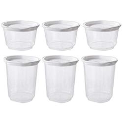 HOMELUNY Set of 4 Kitchen Airtight Plastic Food Jars Clear Cereal Storage Food Container Jars for Candy, Cookie, Rice, Sugar,Flour,Snacks Keeping Food Dry & Fresh Short 3 + high 3