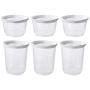 HOMELUNY Set of 4 Kitchen Airtight Plastic Food Jars Clear Cereal Storage Food Container Jars for Candy, Cookie, Rice, Sugar,Flour,Snacks Keeping Food Dry & Fresh Short 3 + high 3
