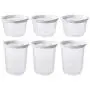 HOMELUNY Set of 4 Kitchen Airtight Plastic Food Jars Clear Cereal Storage Food Container Jars for Candy, Cookie, Rice, Sugar,Flour,Snacks Keeping Food Dry & Fresh Short 3 + high 3 HOMELUNY Set of 4 Kitchen Airtight Plastic Food Jars Clear Cereal Storage Food Container Jars for Candy, Cookie, Rice, Sugar,Flour,Snacks Keeping Food Dry & Fresh Short 3 + high 3