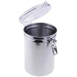 Anchor Stainless Steel Jar with Transparent Lid, Silicone Gasket, Lock Clamp - 60oz