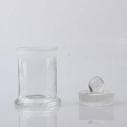 HUAOU 60x90mm Specimen Jar with Knob and Ground-in Glass Stopper