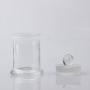 HUAOU 60x90mm Specimen Jar with Knob and Ground-in Glass Stopper