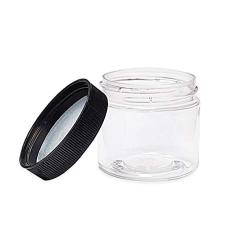 ljdeals 2 oz Clear PET Plastic Jars with Lids, Refillable Empty Round Containers, Pack of 12, BPA Free, Made in USA, Perfect for Kitchen, Cosmetic, Lotion, Personal Care Products and more