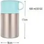 Sundylive Food Jar 20 Ounce - 304 Stainess Steel Food Flask with Folding Spoon, Lid with Handle, Carry and Eating Easily Sundylive Food Jar 20 Ounce - 304 Stainess Steel Food Flask with Folding Spoon, Lid with Handle, Carry and Eating Easily